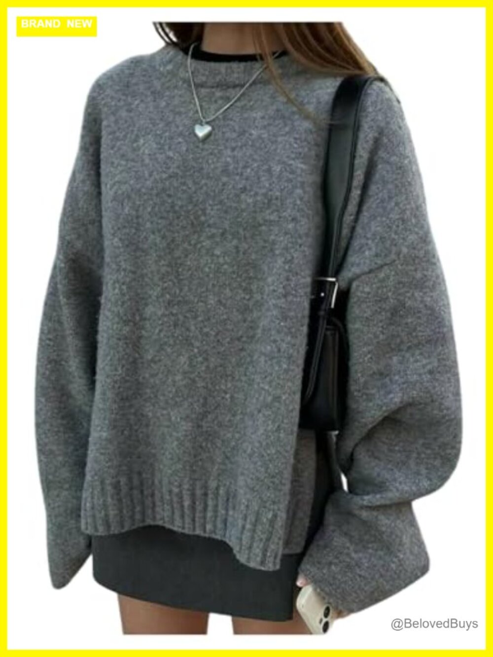 Oversized Chunky Knit Sweater Long Sleeve Drop Shoulder Pullover